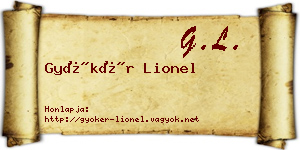 Gyökér Lionel névjegykártya